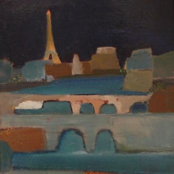Painting titled "Les ponts de paris" by Marc Levy, Original Artwork