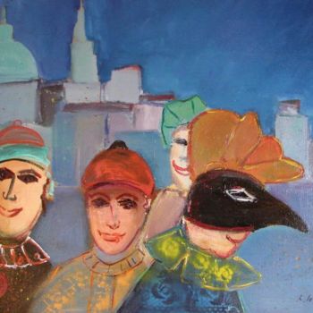 Pittura intitolato "carnaval de venise" da Marc Levy, Opera d'arte originale