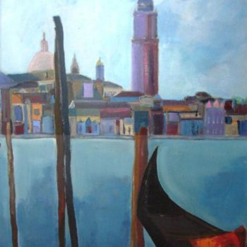 Painting titled "gondole a venise" by Marc Levy, Original Artwork