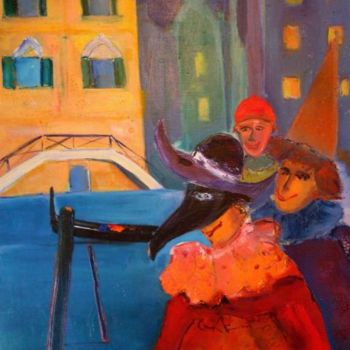 Pittura intitolato "carnaval de venise" da Marc Levy, Opera d'arte originale