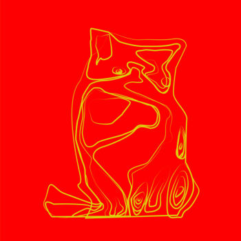 「O gato」というタイトルのデジタルアーツ Marcelo Cavalcanteによって, オリジナルのアートワーク, 2Dデジタルワーク