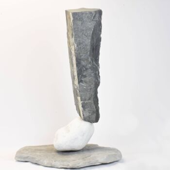 Sculpture titled "UNIVERS EN SUSPENS" by Marc Mugnier, Original Artwork, Stone