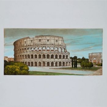 Gravures & estampes intitulée "Colosseo" par Marco Bonechi, Œuvre d'art originale, Eau-forte