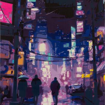 Картина под названием "New York City Wired" - Marco Barberio, Подлинное произведение искусства, Рисунок распылителем краски…