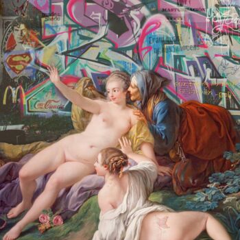Pintura intitulada "Eram quasi agnus in…" por Marco Battaglini, Obras de arte originais, Aerógrafo