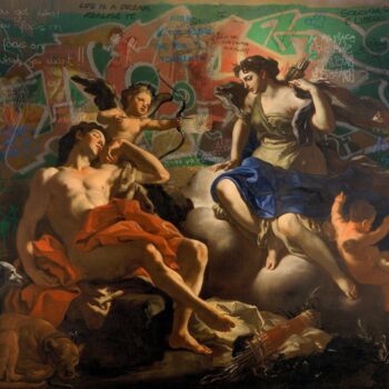 Pintura intitulada "AMA IL TUO SOGNO" por Marco Battaglini, Obras de arte originais, Acrílico