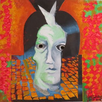 Malarstwo zatytułowany „marco-bulhoes-rosto…” autorstwa Marco Bulhões, Oryginalna praca, Akryl