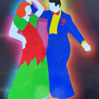 Gravures & estampes intitulée "Let's Dance" par Marco Lodola, Œuvre d'art originale, Sérigraphie