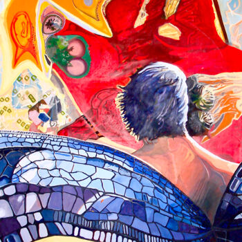 Malarstwo zatytułowany „Icarus” autorstwa Brazza, Oryginalna praca, Olej