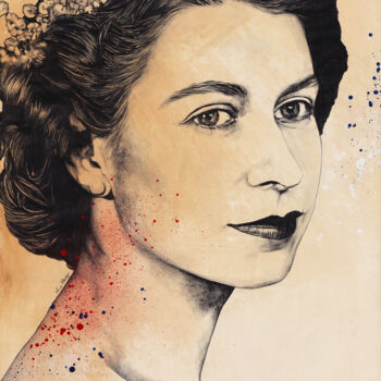 Drawing titled "Young Queen II | El…" by Marco Paludet, Original Artwork, Graphite