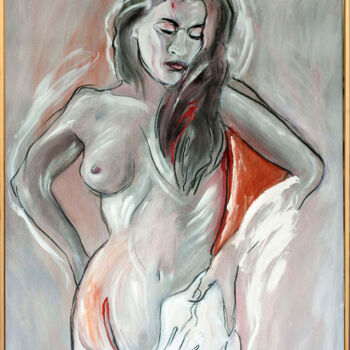 Schilderij getiteld "Nude_3" door Marco Perini, Origineel Kunstwerk, Olie