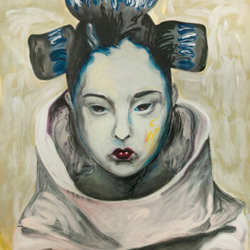 绘画 标题为“Björk” 由Marco Perini, 原创艺术品, 油 安装在木质担架架上