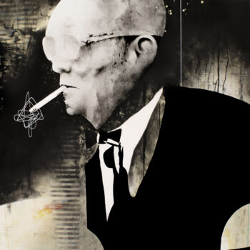 Tekening getiteld "SMOKING" door Marco Tidu, Origineel Kunstwerk, Acryl