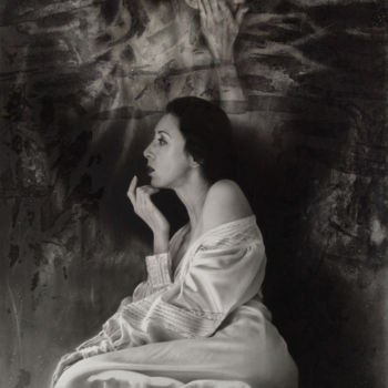 Drawing titled "IN NOMINE PATRIS" by Marco Tidu, Original Artwork, Charcoal