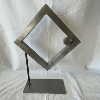 Sculpture titled "Rombo" by Marco Villa, Original Artwork, Metals