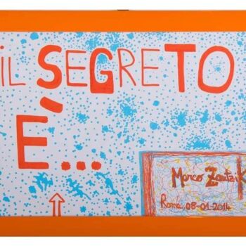 Rysunek zatytułowany „Il segreto e'...” autorstwa Marco Zautzik, Oryginalna praca, Marker