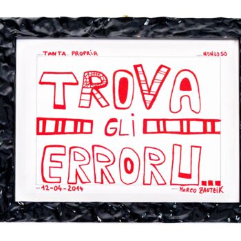 Rysunek zatytułowany „Trova gli erroru” autorstwa Marco Zautzik, Oryginalna praca, Marker