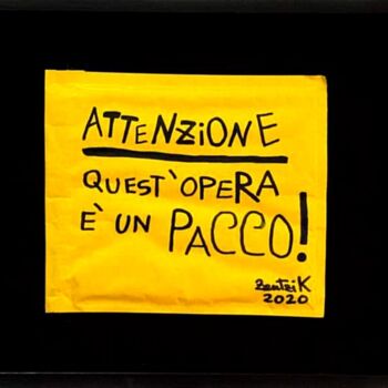 Drawing titled "Attenzione quest'op…" by Marco Zautzik, Original Artwork, Marker