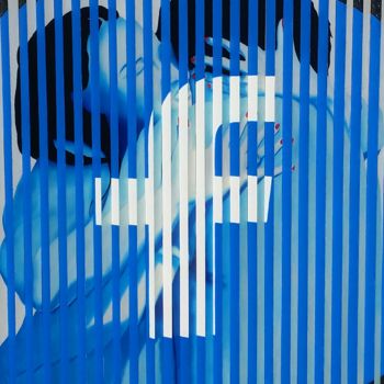 Pittura intitolato "Amanti Facebook" da Marco Aurelio Zerilli, Opera d'arte originale, Olio