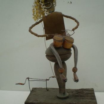 Sculpture titled "tam tam" by Marco 1er, Original Artwork, Mixed Media