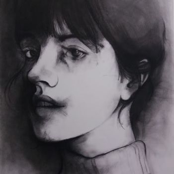 Drawing titled "Abigail Harrington" by Marcos Aranda, Original Artwork, Pencil