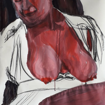 Painting titled "Corpo de Mulher" by Marco Baptista, Original Artwork, Acrylic