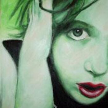 Painting titled "Adolescenza, verde" by Bernardi Marco, Original Artwork