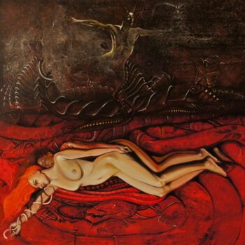 Painting titled "Snake Medicine" by Marco Boscani, Original Artwork, Acrylic