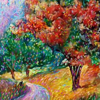 Arte digitale intitolato "I colori del bosco" da Marco Ciarciaglino, Opera d'arte originale, Pittura digitale