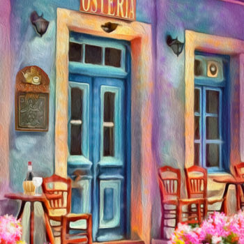 Digitale Kunst mit dem Titel "Antica Osteria" von Marco Ciarciaglino, Original-Kunstwerk, Digitale Malerei