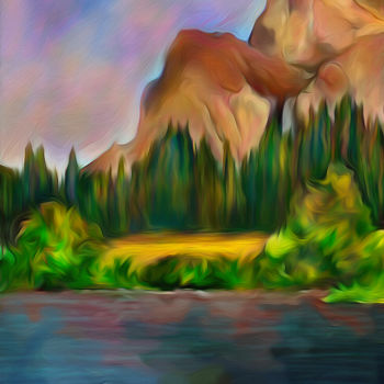 Digital Arts titled "Yosemite" by Marco Ciarciaglino, Original Artwork, Digital Painting