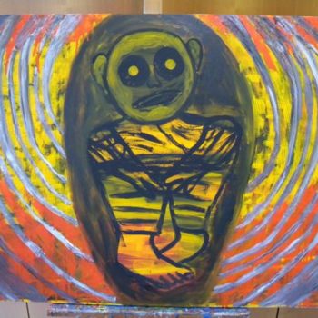 Painting titled "In Utero" by Marcio, Original Artwork