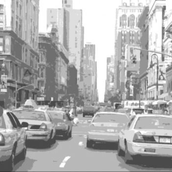 "Taxi Road-NY # 1" başlıklı Tablo Marco Lazzeri tarafından, Orijinal sanat