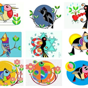 "#Pássaros_Birds" başlıklı Dijital Sanat Marcos A. Cavalcante tarafından, Orijinal sanat, Diğer
