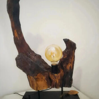 Sculpture titled "Luz II" by Marcos Bastos, Original Artwork, Wood