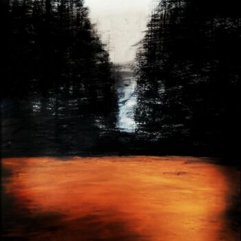 Painting titled "A floresta" by Marcos Bastos, Original Artwork, Oil
