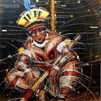 Schilderij getiteld "Xingu" door Marcos Costa, Origineel Kunstwerk, Acryl