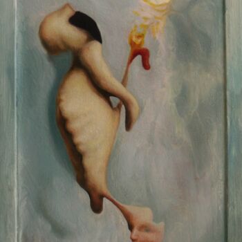 Peinture intitulée "Alquimista" par Marcos Tedeschi, Œuvre d'art originale, Huile Monté sur Panneau de bois
