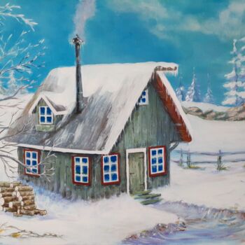 Schilderij getiteld "Winter Time" door Marcel Ramet, Origineel Kunstwerk, Acryl