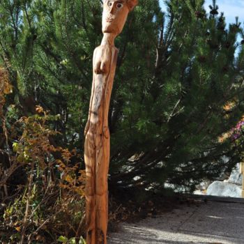 Скульптура под названием "Gueillaume 4" - Marc Poget, Подлинное произведение искусства, Дерево