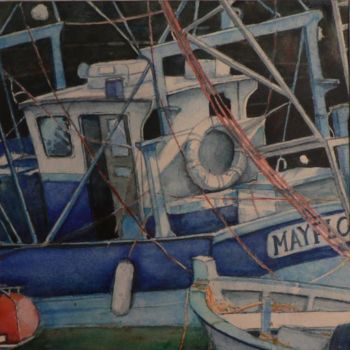 Malarstwo zatytułowany „bateau de pêche 8” autorstwa Marc Rabal, Oryginalna praca