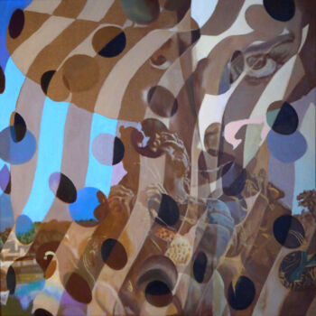 Peinture intitulée "D´PONG SERIE / PLAC…" par Marcus Kupferschmidt (ROBN2KOOL), Œuvre d'art originale, Acrylique Monté sur C…