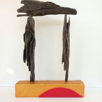 Sculpture titled "Petit matin tranqui…" by Nestor, Original Artwork, Wood