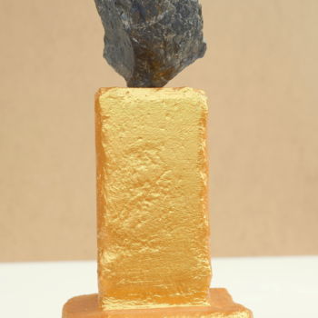 Skulptur mit dem Titel "La chouette" von Nestor, Original-Kunstwerk, Stein