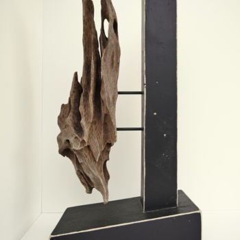 Sculptuur getiteld "Nature" door Nestor, Origineel Kunstwerk, Hout