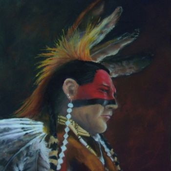 Painting titled "Native Profile" by Marcus Moller, Original Artwork