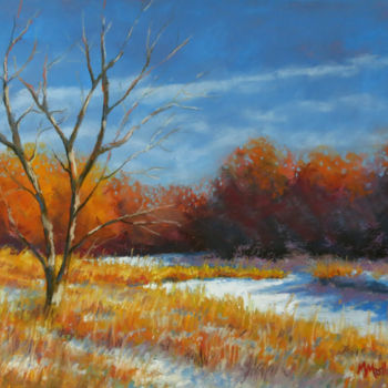 Painting titled "Winters Color" by Marcus Moller, Original Artwork, Oil