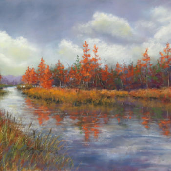 Painting titled "Pohl Creek" by Marcus Moller, Original Artwork, Oil