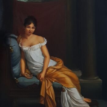 Peinture intitulée "Madame Recamier" par Marek Klaryska, Œuvre d'art originale, Huile