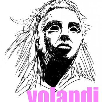 「yolandi.jpg」というタイトルの描画 Marek Kolanusによって, オリジナルのアートワーク, ボールペン